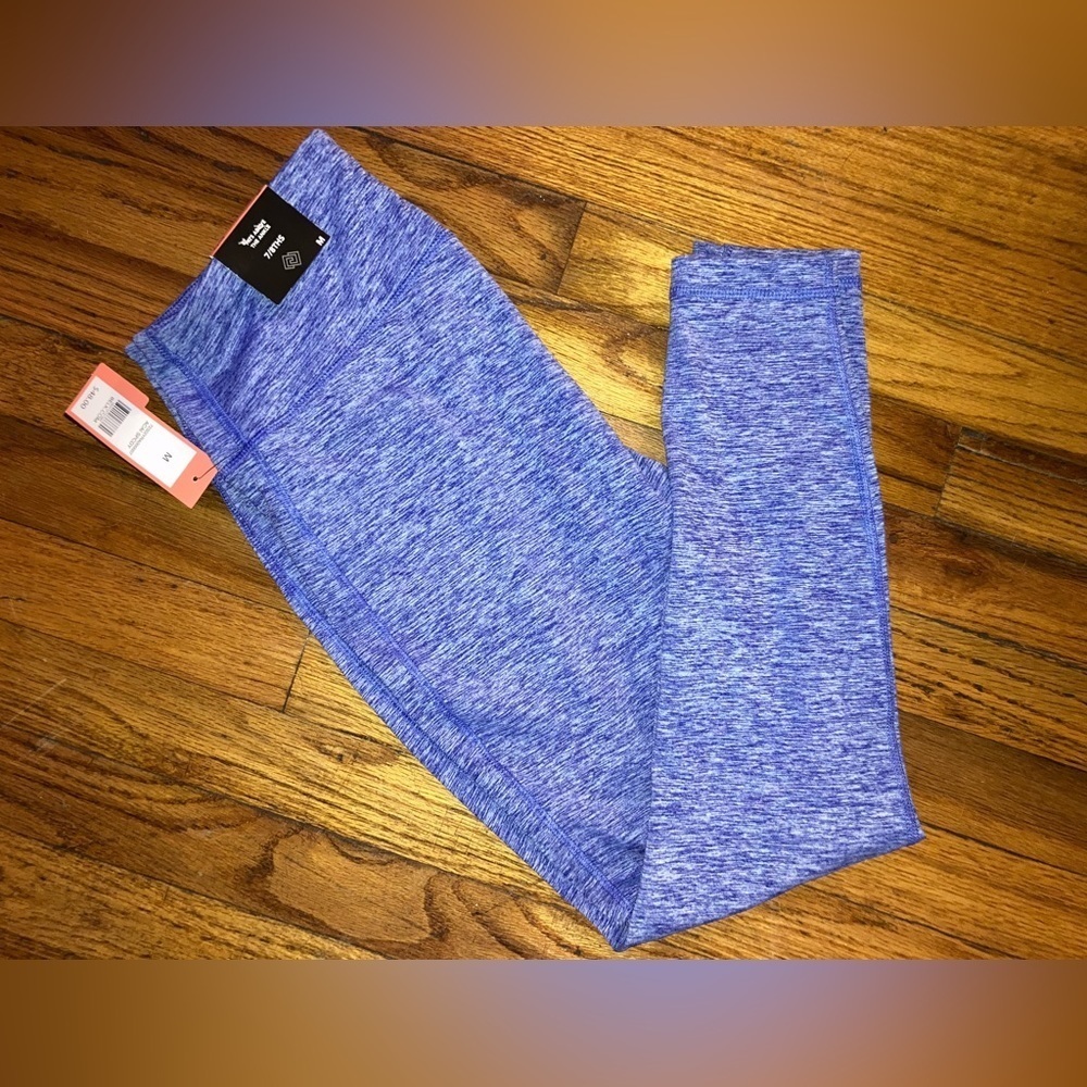 ZELOS size medium blue 7/8ths Capri LEGGINGS NWT